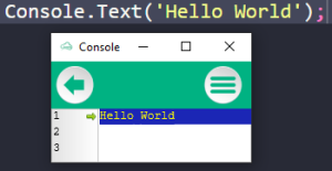 Display in Console