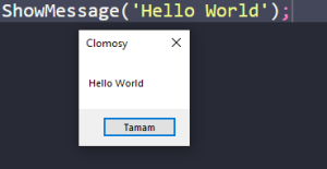 Display in ShowMessage